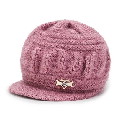 Sieviešu trikotāžas avīžu cepure Beanie ziemas cepure vilna rudens vizierim bieza kabīne duckbill cepures
