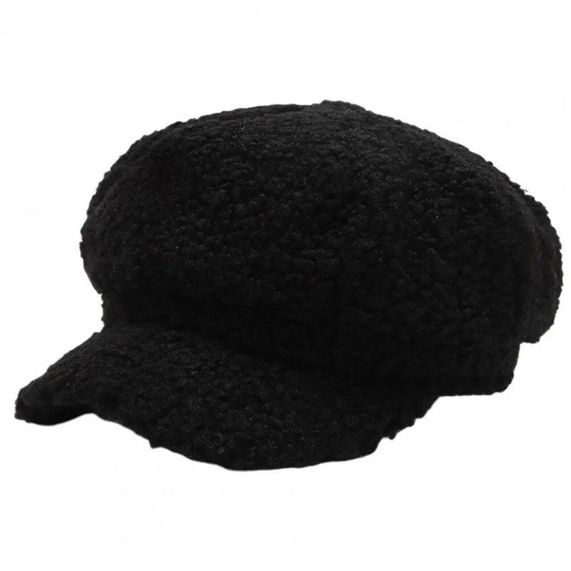 Eleganta sieviešu astoņstūru cepure Ērta, silta viena izmēra rudens ziemas gleznotāja cepure Berete sieviešu cepure