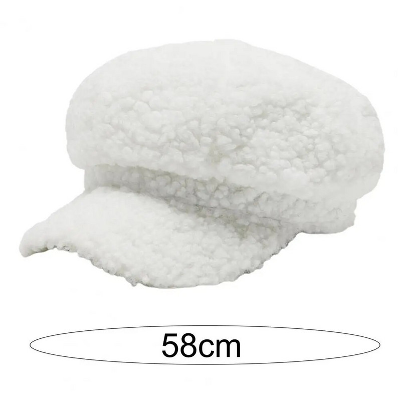 Eleganta sieviešu astoņstūru cepure Ērta, silta viena izmēra rudens ziemas gleznotāja cepure Berete sieviešu cepure