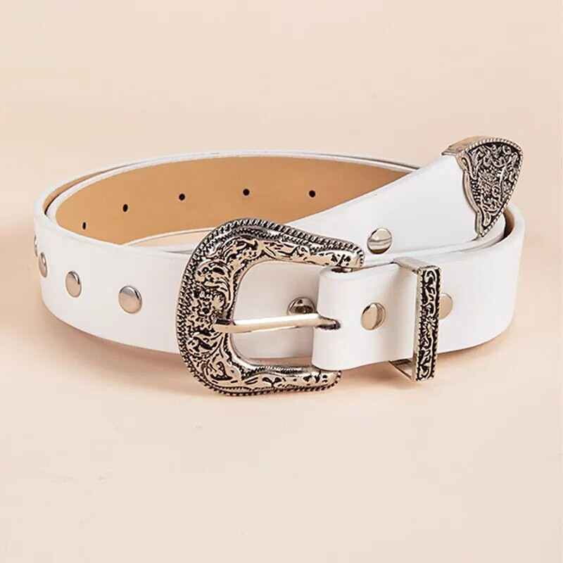 1 paket Four Seasons stila u zapadnom stilu Trodijelno odijelo s rezbarenim metalom Lemon traper haljina s remenom i ženskim remenom