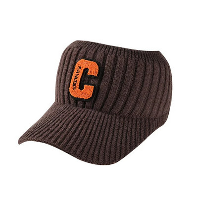 Baseball kape Zimske kape za žene Nova moda 2023. Pletene kape sa slovom C Šeširi sa šiltom Ženske jesenske kape s repom