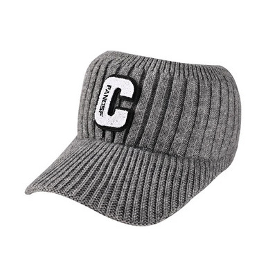 Baseball kape Zimske kape za žene Nova moda 2023. Pletene kape sa slovom C Šeširi sa šiltom Ženske jesenske kape s repom