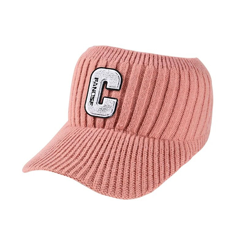 Baseball kape Zimske kape za žene Nova moda 2023. Pletene kape sa slovom C Šeširi sa šiltom Ženske jesenske kape s repom