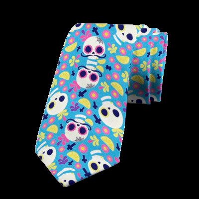 Kravate s otisnutim lubanjama za muškarce Žene Nova modna kumova kravata Ležerna muška kravata 8 cm širine Kravata za svatove