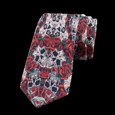 Kravate s otisnutim lubanjama za muškarce Žene Nova modna kumova kravata Ležerna muška kravata 8 cm širine Kravata za svatove