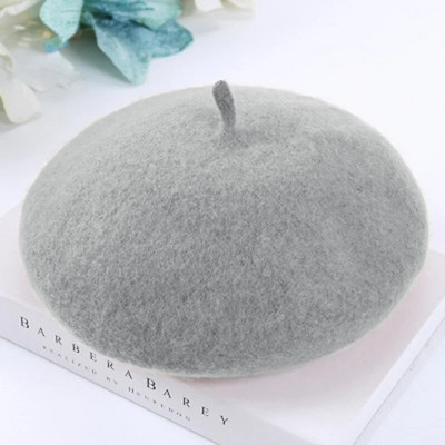 Vilnas beretes cepure franču stila beanie cepures modes dāmas vienkrāsainas beretes cepures āra ziema