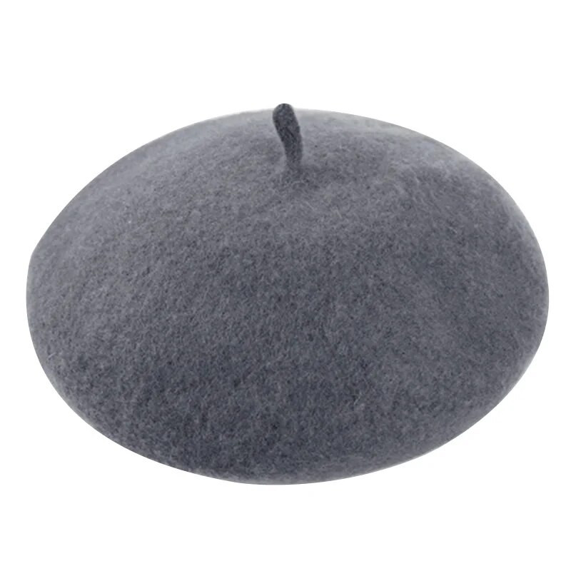 Vilnas beretes cepure franču stila beanie cepures modes dāmas vienkrāsainas beretes cepures āra ziema