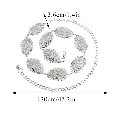 Fashion Circle Μεταλλική ζώνη μέσης Γυναικεία ζώνη χρυσή ασημί ζώνη Ζώνες μέσης ύφους χιπ χοπ Αξεσουάρ φορέματος Cinturon Mujer