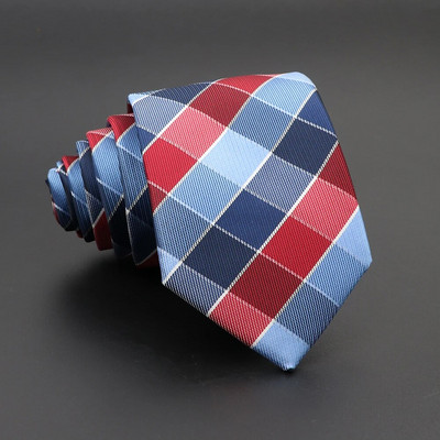 Nova kravata od jacquard tkanine za muškarce Klasične karirane kravate Poliesterska kravata Vjenčanje Poslovna zabava Formalna odijela Dodaci za kravate