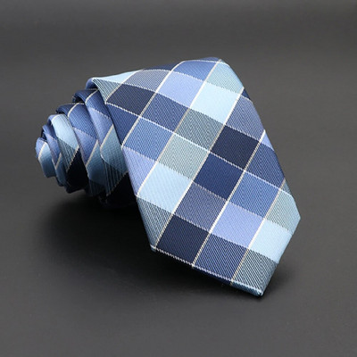 Nova kravata od jacquard tkanine za muškarce Klasične karirane kravate Poliesterska kravata Vjenčanje Poslovna zabava Formalna odijela Dodaci za kravate