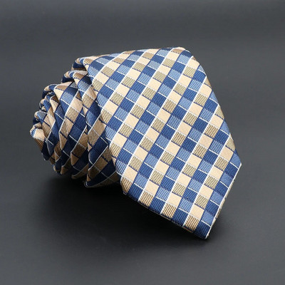 Nova kravata od jacquard tkanine za muškarce Klasične karirane kravate Poliesterska kravata Vjenčanje Poslovna zabava Formalna odijela Dodaci za kravate