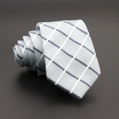 Nova kravata od jacquard tkanine za muškarce Klasične karirane kravate Poliesterska kravata Vjenčanje Poslovna zabava Formalna odijela Dodaci za kravate