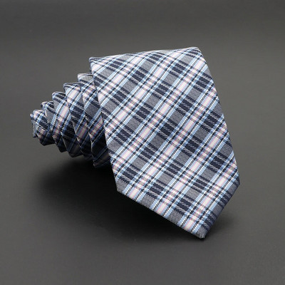 Nova kravata od jacquard tkanine za muškarce Klasične karirane kravate Poliesterska kravata Vjenčanje Poslovna zabava Formalna odijela Dodaci za kravate