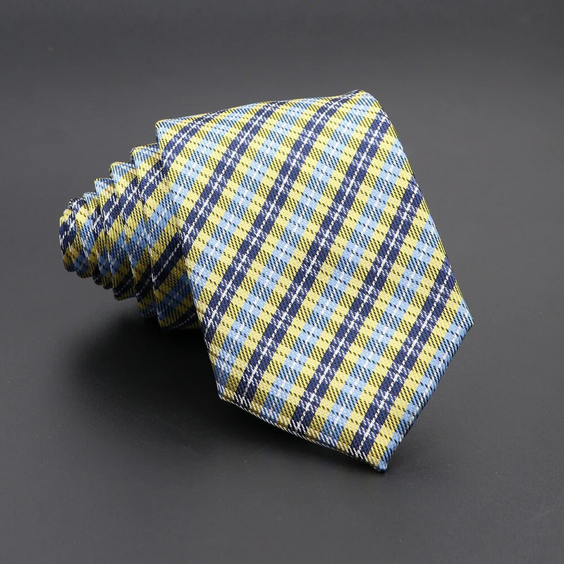 Nova kravata od jacquard tkanine za muškarce Klasične karirane kravate Poliesterska kravata Vjenčanje Poslovna zabava Formalna odijela Dodaci za kravate