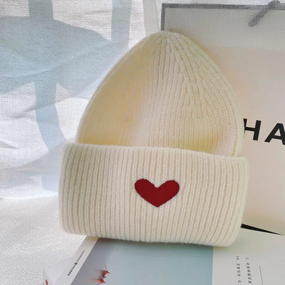 Pieaugušajiem Krokota hip hop beanie cepure Ziemas siltas cepures Sievietēm jaukas, jaukas sporta trikotāžas cepures Sirds galvaskausa cepure Ski skullies gorros