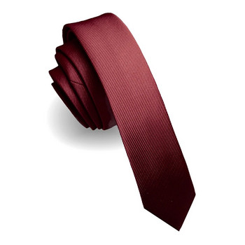 KAMBERFT Fashion Casual 4cm Λεπτή Μεταξωτή Γραβάτα Μονόχρωμη Μαύρη Κόκκινη Γραβάτα Χειροποίητη Ανδρική υφαντή κοκαλιάριστη γραβάτα για γαμήλιο πάρτι