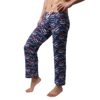 Мъжки долнища за сън Свободни панталони с щампи Lounge Wear Панталони Ежедневни спални дрехи с шнурове Панталони Бельо Пижами Панталони