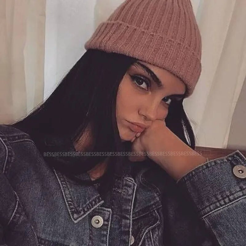 Unisex skrybėlės medvilnės mišiniai Kietas Šiltas Minkštas HIP HOP Megztos kepurės Vyriškos žieminės kepuraitės Moteriškos kaukolės Pupelės mergaitėms Didmeninė prekyba шляпа