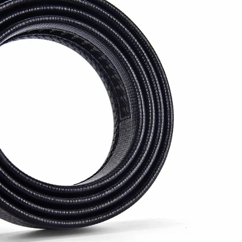 Augstas kvalitātes vīriešu ādas jostas metāla automātiskā sprādze darba biznesa melna Cowskin PU siksna