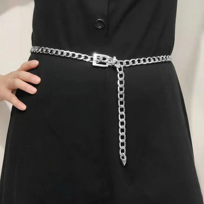 Sieviešu vintage, universāla hiphopa stila panku vidukļa ķēdes kleita, sieviešu jostas, saules jostasvieta