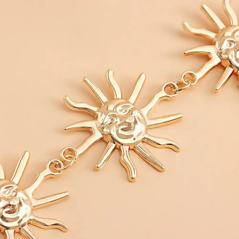 Sieviešu vintage, universāla hiphopa stila panku vidukļa ķēdes kleita, sieviešu jostas, saules jostasvieta