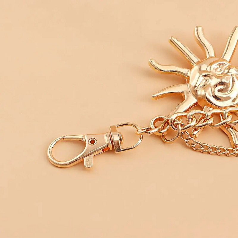 Sieviešu vintage, universāla hiphopa stila panku vidukļa ķēdes kleita, sieviešu jostas, saules jostasvieta