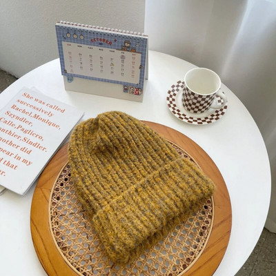 Ziemas unisex vilnas cepure brīva liela galvas apkārtmērs trikotāžas cepures sievietēm siltas korejiešu liela izmēra skulles pupiņas Ziemassvētku dāvana