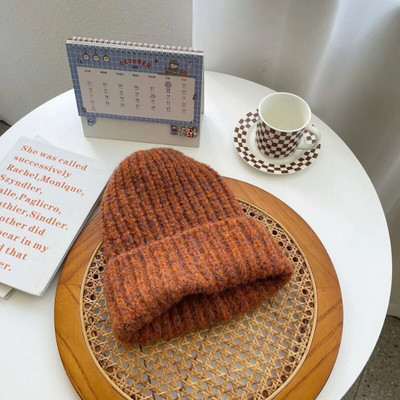 Ziemas unisex vilnas cepure brīva liela galvas apkārtmērs trikotāžas cepures sievietēm siltas korejiešu liela izmēra skulles pupiņas Ziemassvētku dāvana