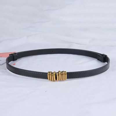 Plānas retro zelta sprādzes regulējamas sieviešu jostas Pu ādas modes savvaļas šaura kleita džinsi dekoratīvas siksnas jostasvietas