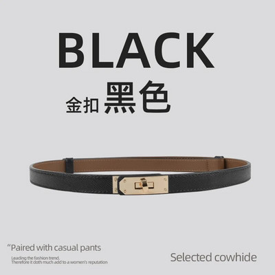 Luksuzni brend Kožni ženski remen za struk Dizajner Ženska haljina za zabavu od kravlje kože Remen s čvorovima Zlatna legura Kopča Traperice Ženski dar