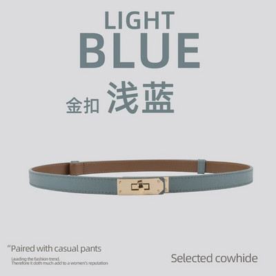 Luksuzni brend Kožni ženski remen za struk Dizajner Ženska haljina za zabavu od kravlje kože Remen s čvorovima Zlatna legura Kopča Traperice Ženski dar