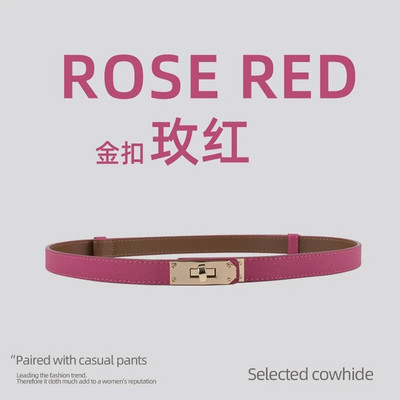 Luksuzni brend Kožni ženski remen za struk Dizajner Ženska haljina za zabavu od kravlje kože Remen s čvorovima Zlatna legura Kopča Traperice Ženski dar