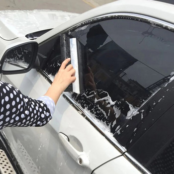 Ευέλικτη μαλακή σιλικόνη υαλοκαθαριστήρα Καθαρισμός τζαμιού αυτοκινήτου Ξύστρα γυαλιού σιλικόνης Handy Squeegee Car Clean Scraping Film Scraping