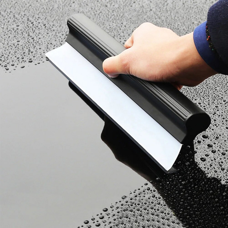 Ștergător flexibil din silicon moale pentru curățarea geamurilor mașinii Racletă de sticlă Racletă la îndemână din silicon Lamă de mașină Curățare a răzuitului