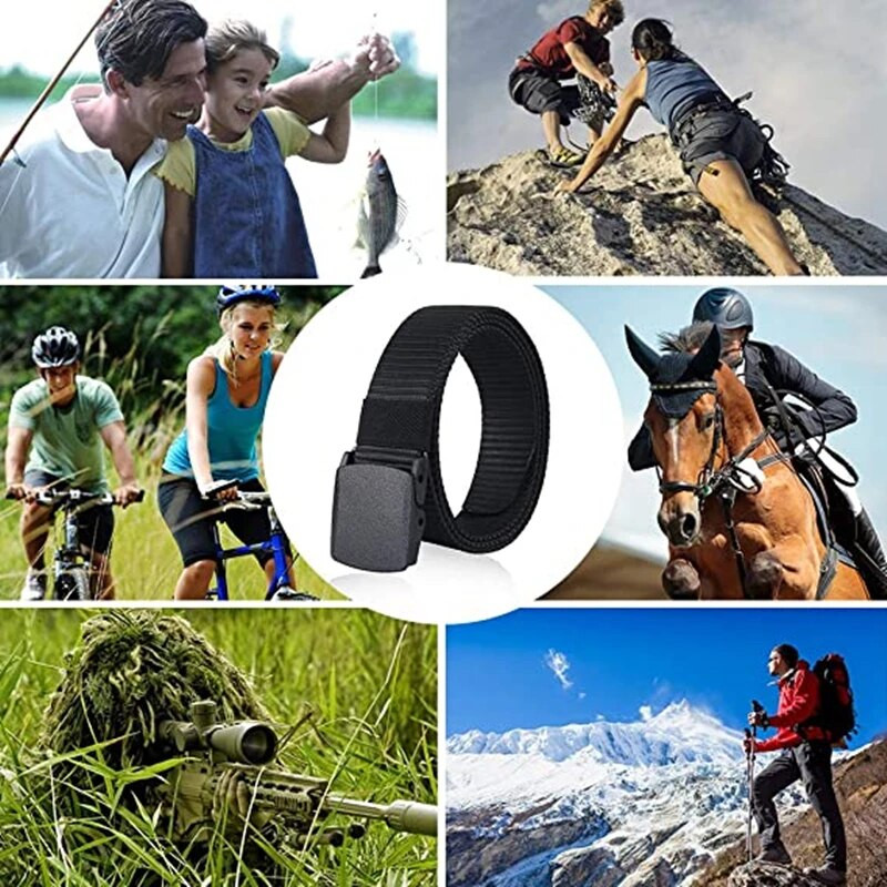 8 krāsu vīriešu sieviešu jostas militārā neilona regulējama josta āra ceļojumu taktiskā jostasvieta ar plastmasas sprādzi biksēm 120cm