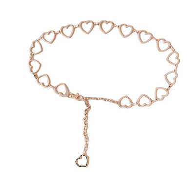 Hlače s pojasom od 100 cm, klasični lanac oko struka, šuplji pojas, ljubavno srce, za žene Hip-hop stil, modni fini pojasevi oko struka Trendy