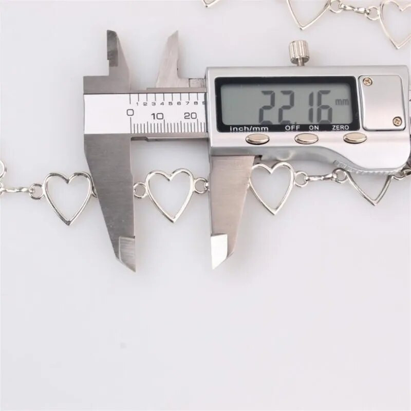 Hlače s pojasom od 100 cm, klasični lanac oko struka, šuplji pojas, ljubavno srce, za žene Hip-hop stil, modni fini pojasevi oko struka Trendy