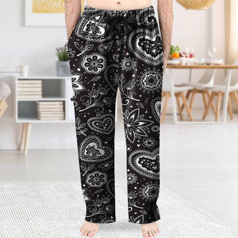 Ležerne hlače mogu se nositi kod kuće izvan pidžame Modne čipkane be proljetne karirane pamučne muške muške hlače