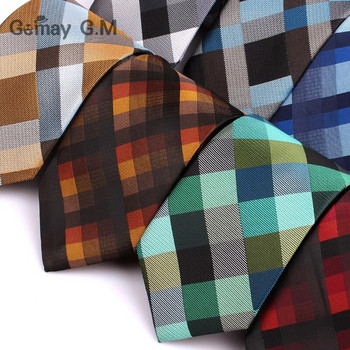 Νέα Ζακάρ υφασμένη γραβάτα λαιμού για άντρες Κλασικές γραβάτες τσοκ Μόδα Πολυεστερική ανδρική γραβάτα για επαγγελματικό κοστούμι γάμου Καρό γραβάτα
