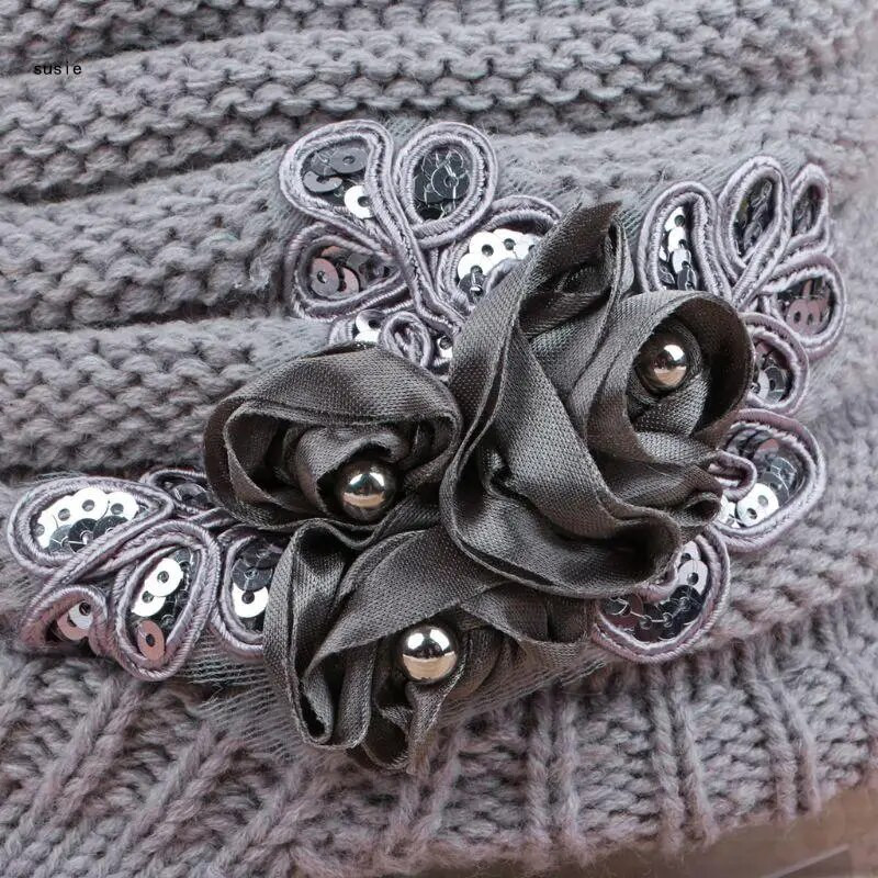 X7YA naiste naiste silmkoeline müts, talv heegeldatud peaked nokamüts, kootud pealuu müts