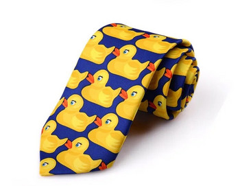 Κίτρινη Αστεία λαστιχένια γραβάτα πάπιας Ανδρική μόδα Casual Fancy Ducky Επαγγελματική Γραβάτα Μόδα Γάμος Χαριτωμένη Ducky Γραβάτα για Άνδρα 8cm