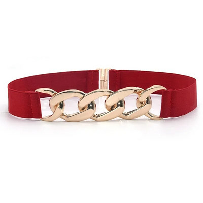 Modni, elegantni elastični široki ženski remen, kopča sa zlatnim prstenom, ukrasni ženski remeni za haljine, dizajnerski remeni, ženske visoke kvalitete