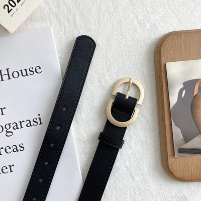 105 cm sieviešu modes josta Vienkārša metāla sprādzes josta sievietēm melns uzvalks džinsi apģērbu aksesuāri