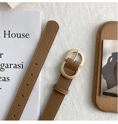 105 cm sieviešu modes josta Vienkārša metāla sprādzes josta sievietēm melns uzvalks džinsi apģērbu aksesuāri