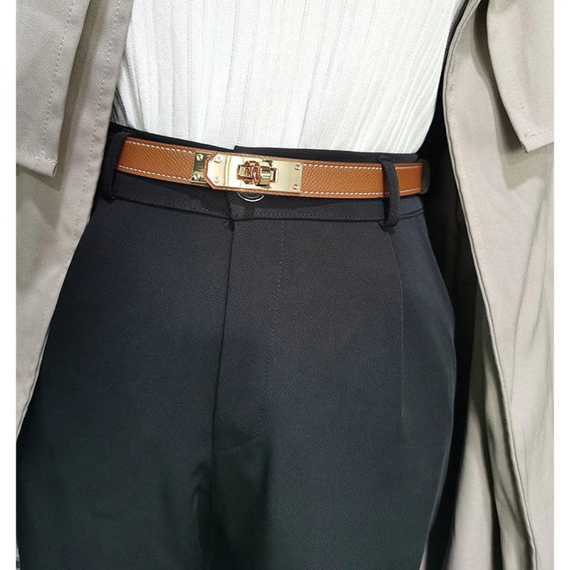 Remen od goveđe kože Ženska moda Ležerna luksuzna dizajnerska haljina Traperice Dodaci Dekoracija Goth Punk Steznik s pojasom za žene Novo