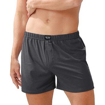 Нови тънки мъжки спално облекло Къси панталони Ежедневни базови домашни пижами Къси панталони Мъжки памучни широки долнища Еластични дебели Боксери с голям размер
