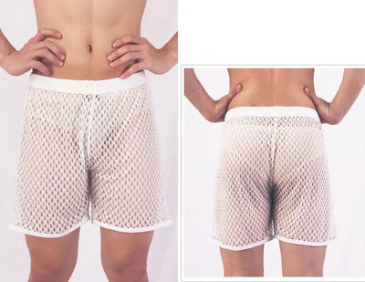 KWAN.Z ανδρικές πιτζάμες δείτε μέσα από πιτζάμα homme hollow υπνοδωμάτια φαρδιά πιτζάμα κοντές ανδρικές πιτζάμα αρσενικά εσώρουχα ανδρικό σαλόνι