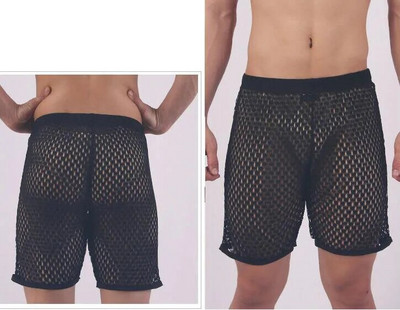 KWAN.Z ανδρικές πιτζάμες δείτε μέσα από πιτζάμα homme hollow υπνοδωμάτια φαρδιά πιτζάμα κοντές ανδρικές πιτζάμα αρσενικά εσώρουχα ανδρικό σαλόνι