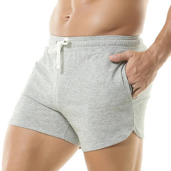 Нови мъжки памучни долнища за сън Свободни удобни домашни пижами с ниска талия Еластични къси панталони на талията Дишащи шорти