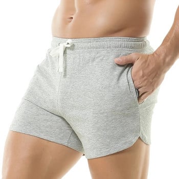 New Men Cotton Sleep Bottoms Lounge Loose Άνετο Χαμηλόμέση Σορτς Πιτζάμα Σπίτι Ελαστικό Σορτς Αναπνέον στη Μέση